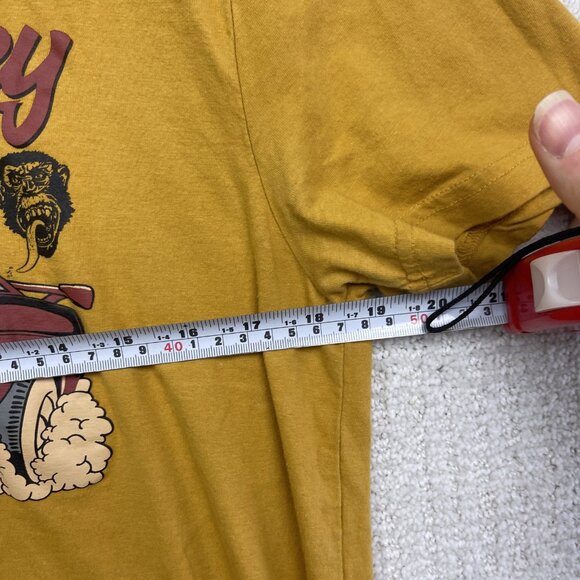 Gas Monkey Garage T-Shirt Yellow Short Sleeve Racing Y2K Hot Rods Men’s L* - Picture 7 of 8